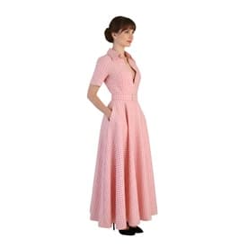 Emilia Wickstead Pink Gingham Maxi Dress — image 6