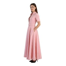 Emilia Wickstead Pink Gingham Maxi Dress — image 7