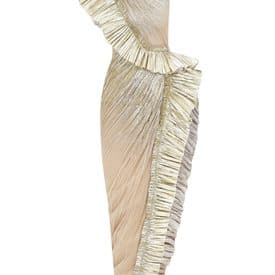 Raisa Vanessa One-shoulder Metalic Ruffle A-line Dress — image 2
