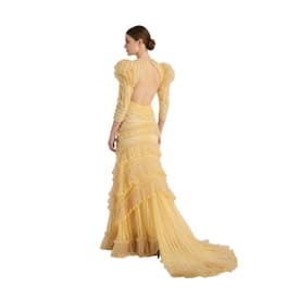 Raisa Vanessa Ruffled Yellow Maxi Dress — image 5