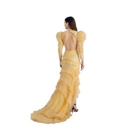 Raisa Vanessa Ruffled Yellow Maxi Dress — image 6