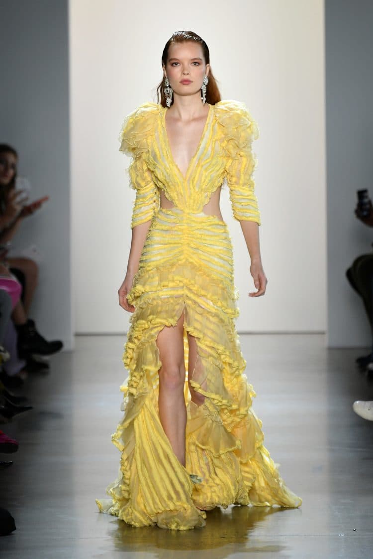 Raisa Vanessa Ruffled Yellow Maxi Dress