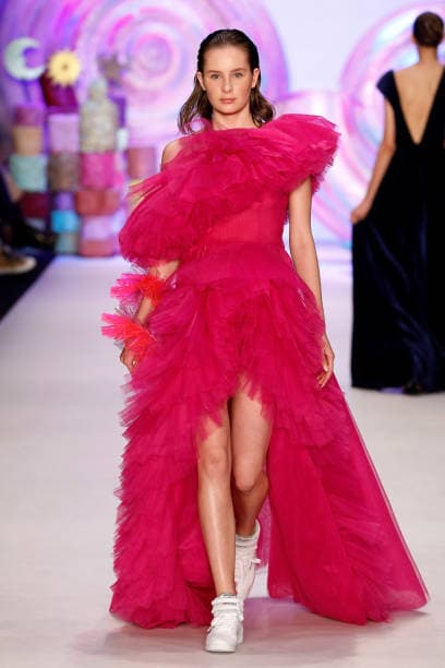 Sudi Etuz Pink Ruffle Dress