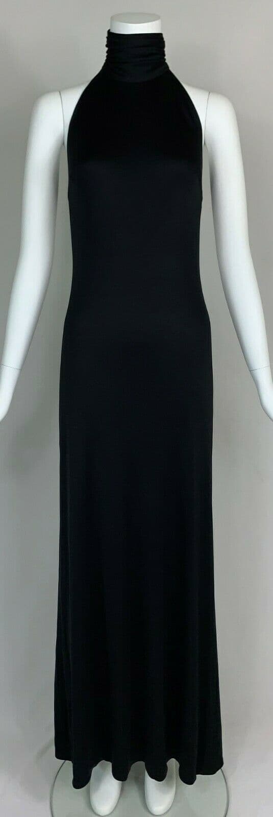 Vintage Gianni Versace High Neck Barbed Wire Maxi Dress