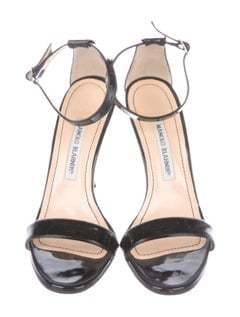 Manolo Blahnik Patent Leather Sandals