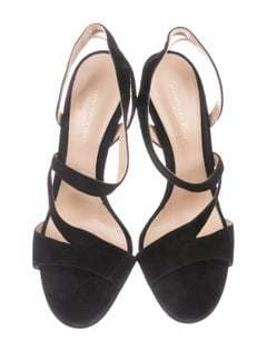 Gianvito Rossi Suede Slingback Sandals