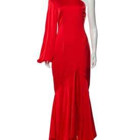 Solace London Red One-shoulder Long Dress — image 1