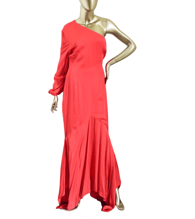 Solace London Red One-shoulder Long Dress