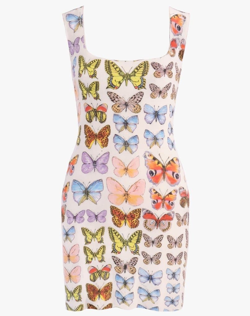 Gianni Versace Spring 1995 Sleeveless Butterfly Dress