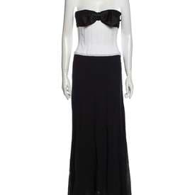 Chanel Vintage Black & White Evening Dress — image 1