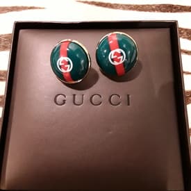 Vintage Gucci Logo Earrings — image 1