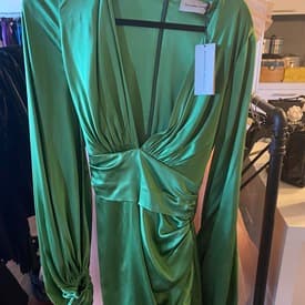 Alexandre Vauthier Green Silk Mini Dress — image 1
