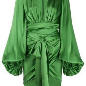 Alexandre Vauthier Green Silk Mini Dress — image 2