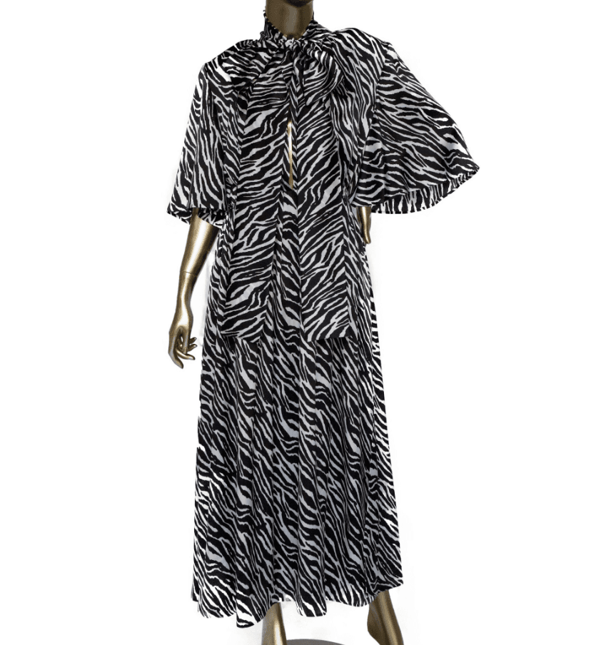 Magda Butrym Zebra Print Midi Dress
