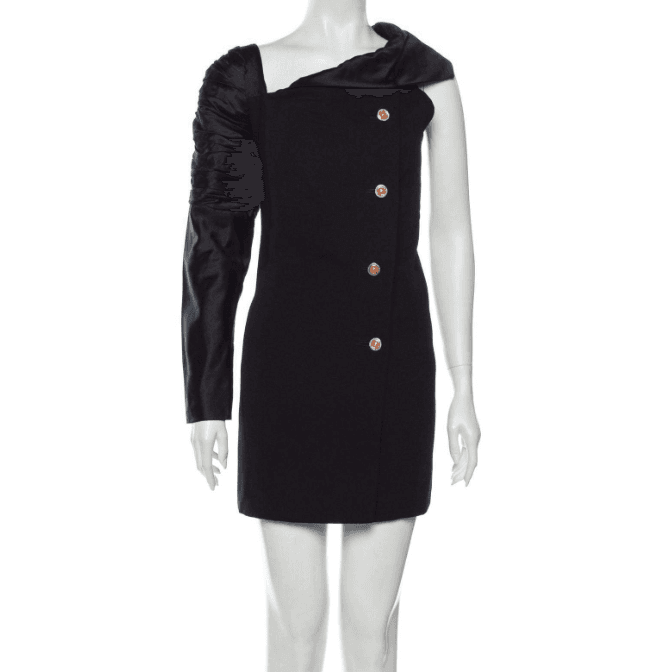 Vintage Gianni Versace Asymmetrical One-sleeve Mini Dress