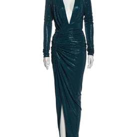 Alexandre Vauthier Plunge Neckline Midi Length Dress — image 1