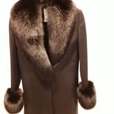 Versace Vintage Black Fur Suit Coat — image 1