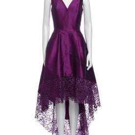 Monique Lhuillier V-neck Long Dress — image 1