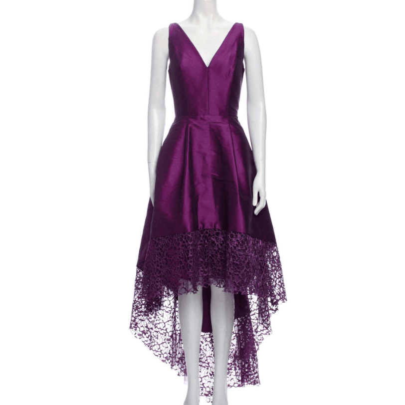 Monique Lhuillier V-neck Long Dress
