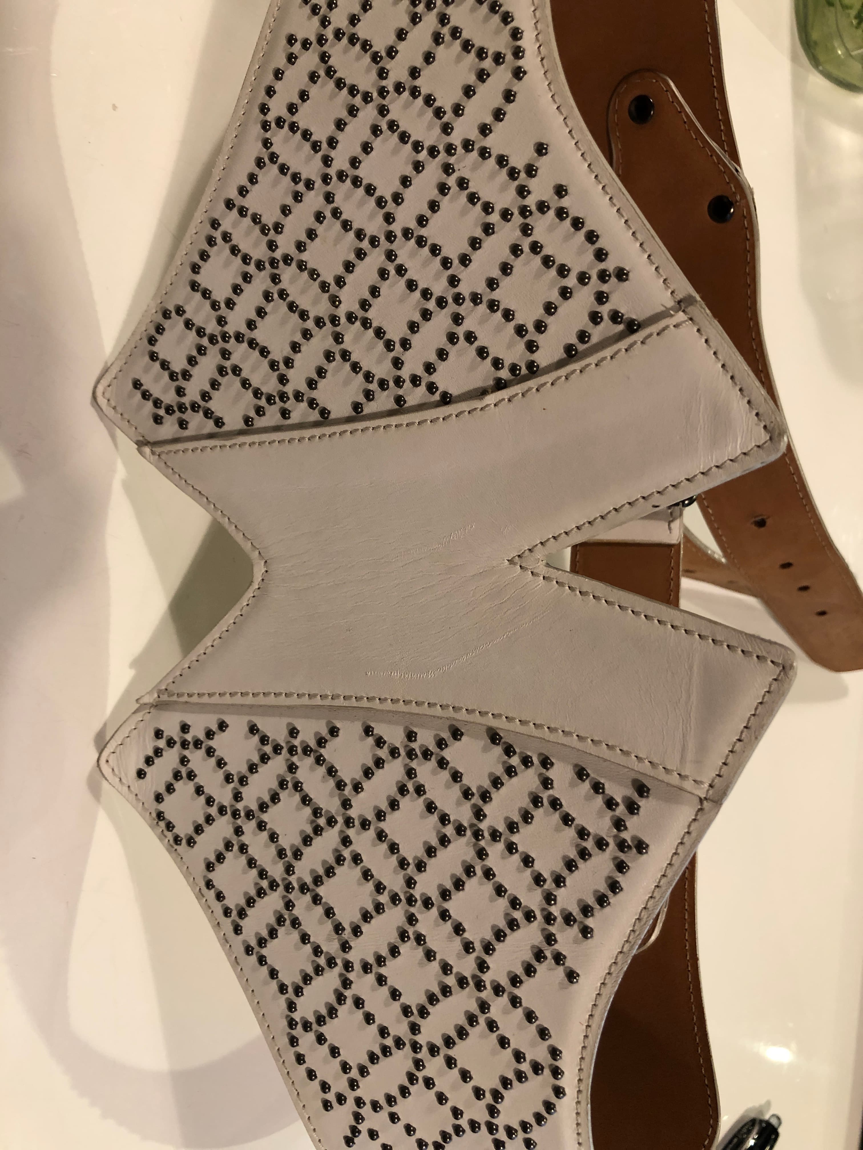 White Alaia Waist Belt