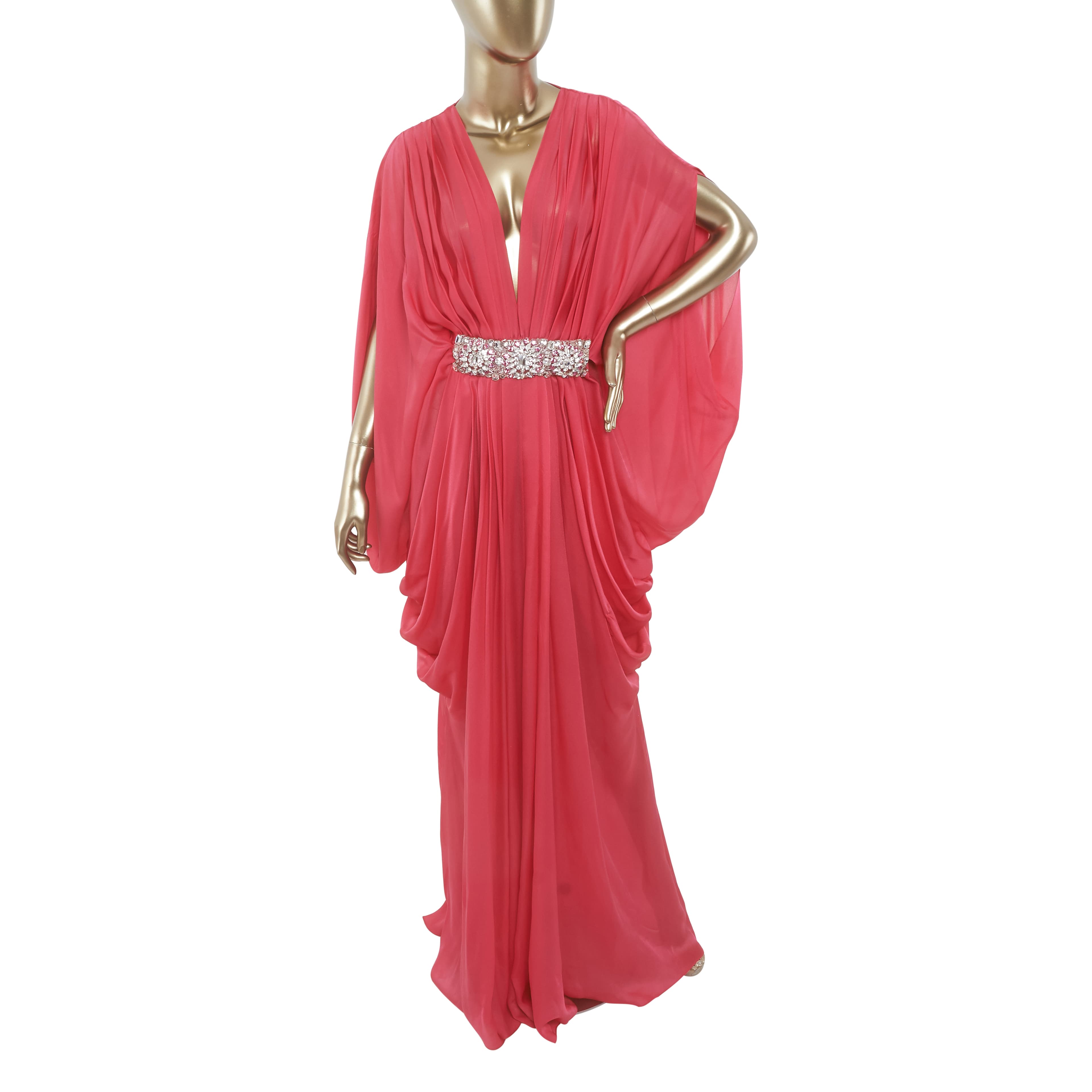 Zuhair Murad Embellished Belt Detail Kaftan Gown