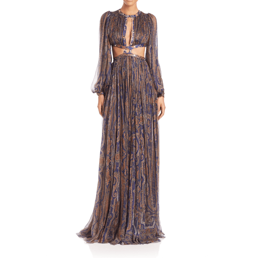 Zimmermann Long Sleeve Cutout Dress