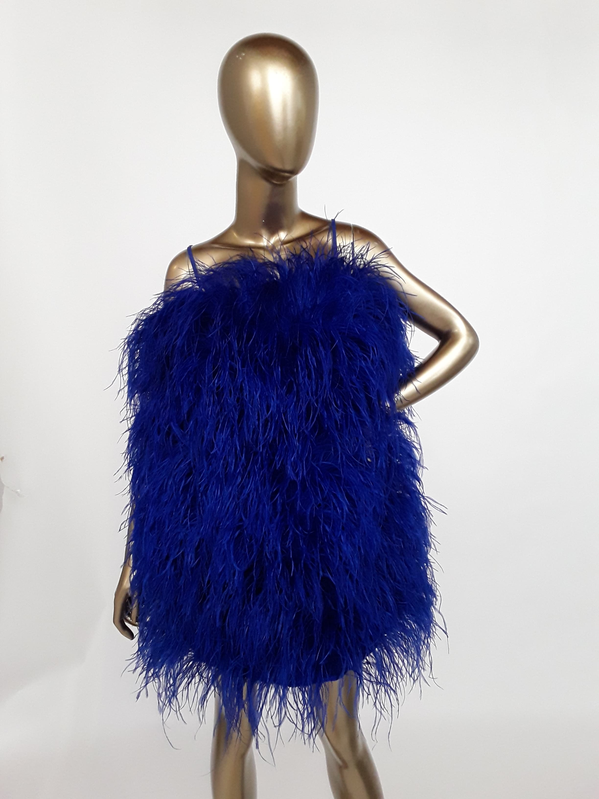 Sginstar Aston Royal Blue Ostrich Feather