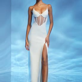 David Koma Triangle Tulle-trimmed Corset Dress — image 1