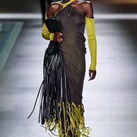 Bottega Veneta Two-tone Fringe Knit Midi Dress — image 1