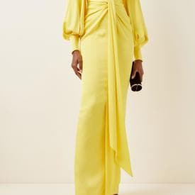 Alex Perry Dane Gathered Draped Column Gown — image 1