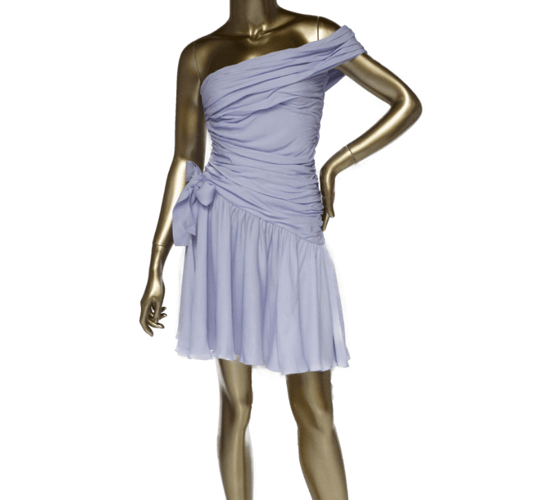 Giambattista Valli 2019 Mini Lavender One Shoulder Dress