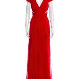 Pamella Roland Silk Red Knee-length Dress — image 1