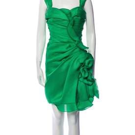 Oscar De La Renta Knee-length Ruffle Detail Dress — image 1