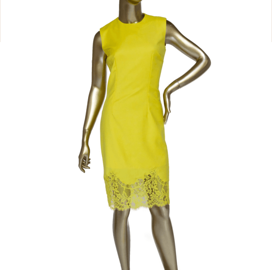 Givenchy Wool Knee-length Yellow Dress