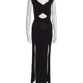 Emilio Pucci V-neck Sheer Knit Long Cutout Dress — image 1