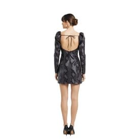Laquan Smith Python Print Puff-sleeve Dress — image 4