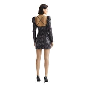 Laquan Smith Python Print Puff-sleeve Dress — image 5