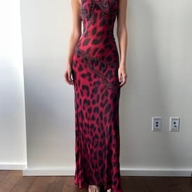 Vintage Atelier Versace Leopard Beaded Gown — image 1