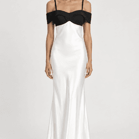 Brandon Maxwell P/F 2020 Black + White Silk Gown — image 2