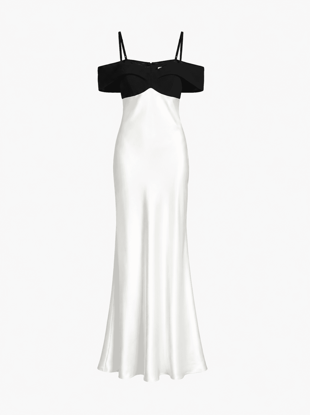 Brandon Maxwell P/F 2020 Black + White Silk Gown