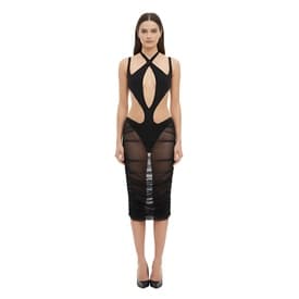 Mugler Sheer Cutout Mesh Dress — image 4