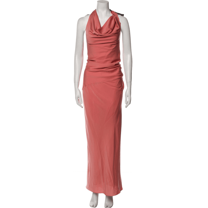 Moschino Cheap And Chic Cowl Neck Long Dress