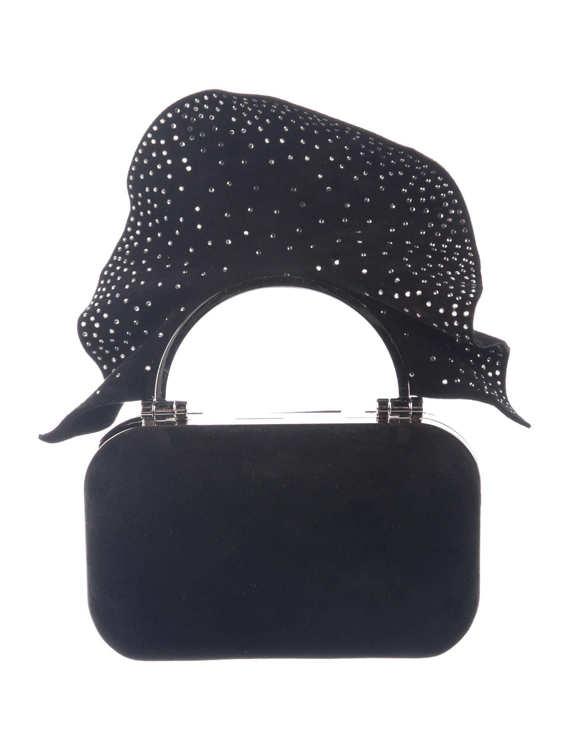 Jimmy Choo Black Crystal Embellished Clutch
