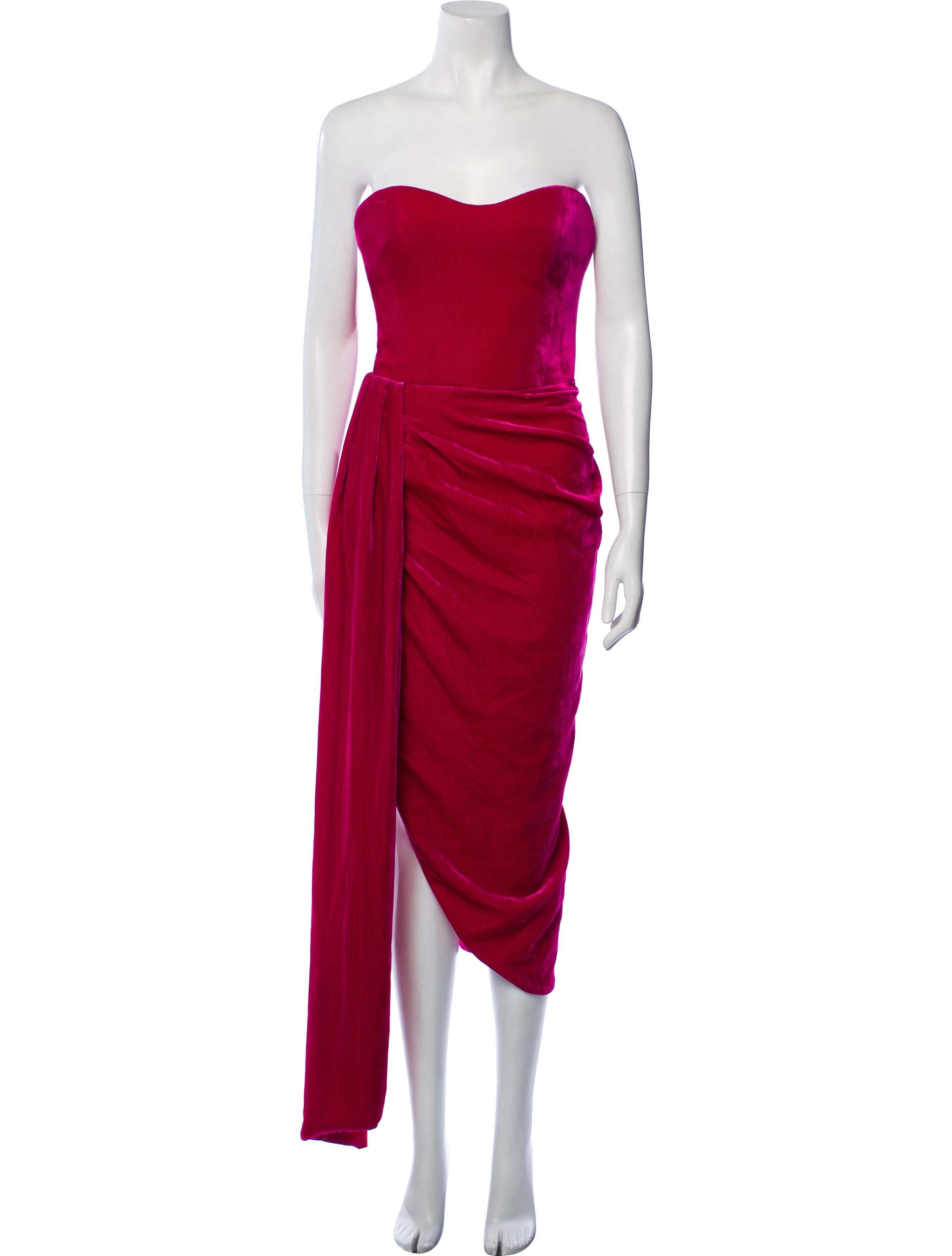 Rasario Strapless Midi Length Dress