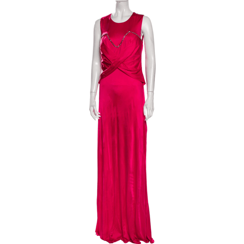 Roberto Cavalli Crew Neck Long Dress