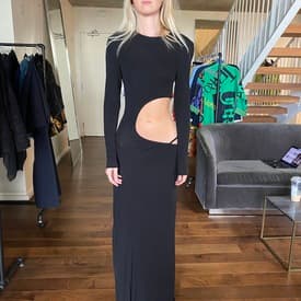 Zeynep Arcay Black Cut Out Gown — image 1