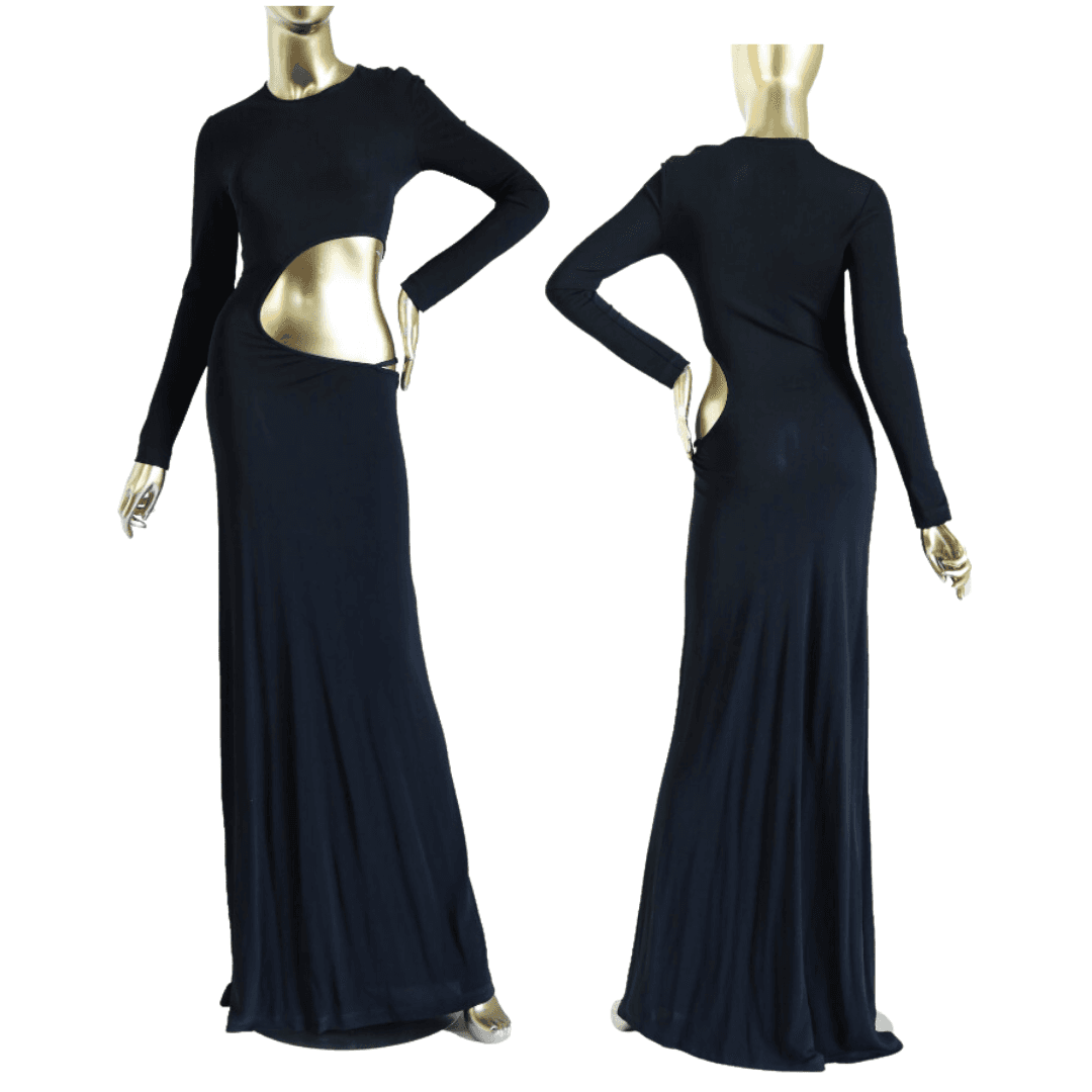 Zeynep Arcay Black Cut Out Gown