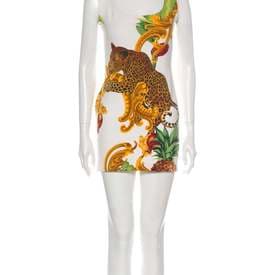 Vintage Christian Dior Leopard Printed Mini Dress — image 1