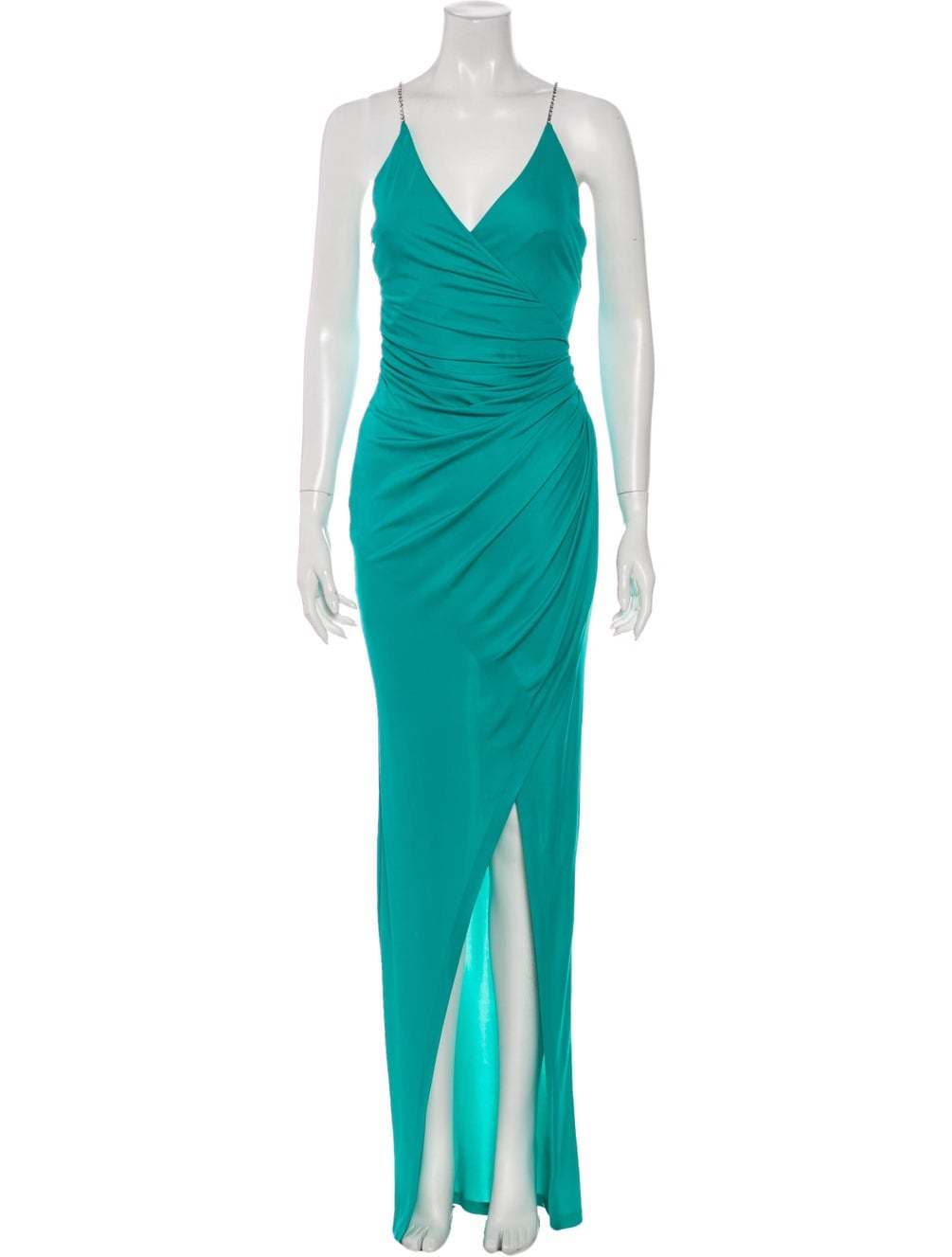 Balmain V-neck Long Dress