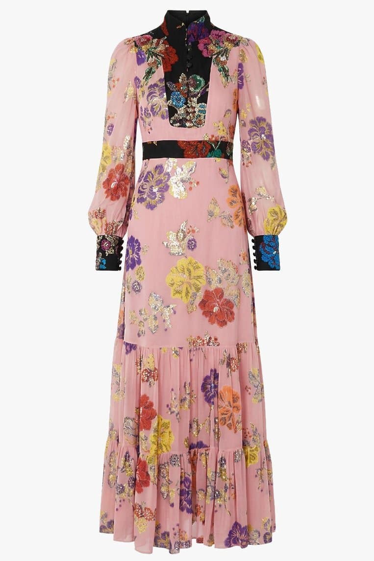 Gucci Pink Floral Maxi Dress